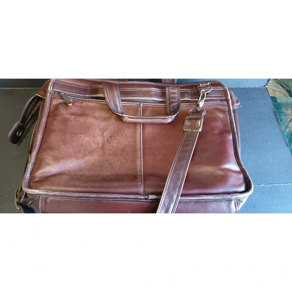 authentic vintage executive Avenues America dark brown leather Briefcase Old Bag